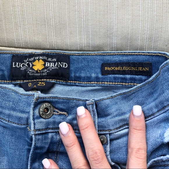 Lucky Brand Jeans Brooke Legging Denim skinny Jeans 25 light color Distressed - Picture 5 of 5